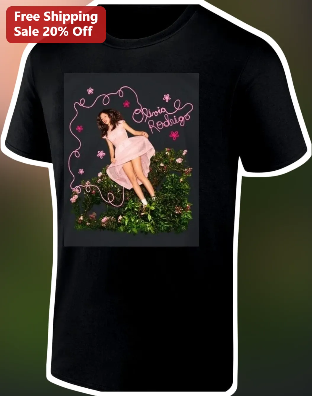 Olivia Rodrigo Guts Era Aesthetic Graphic Tee Cute Pop Star Fan Merch