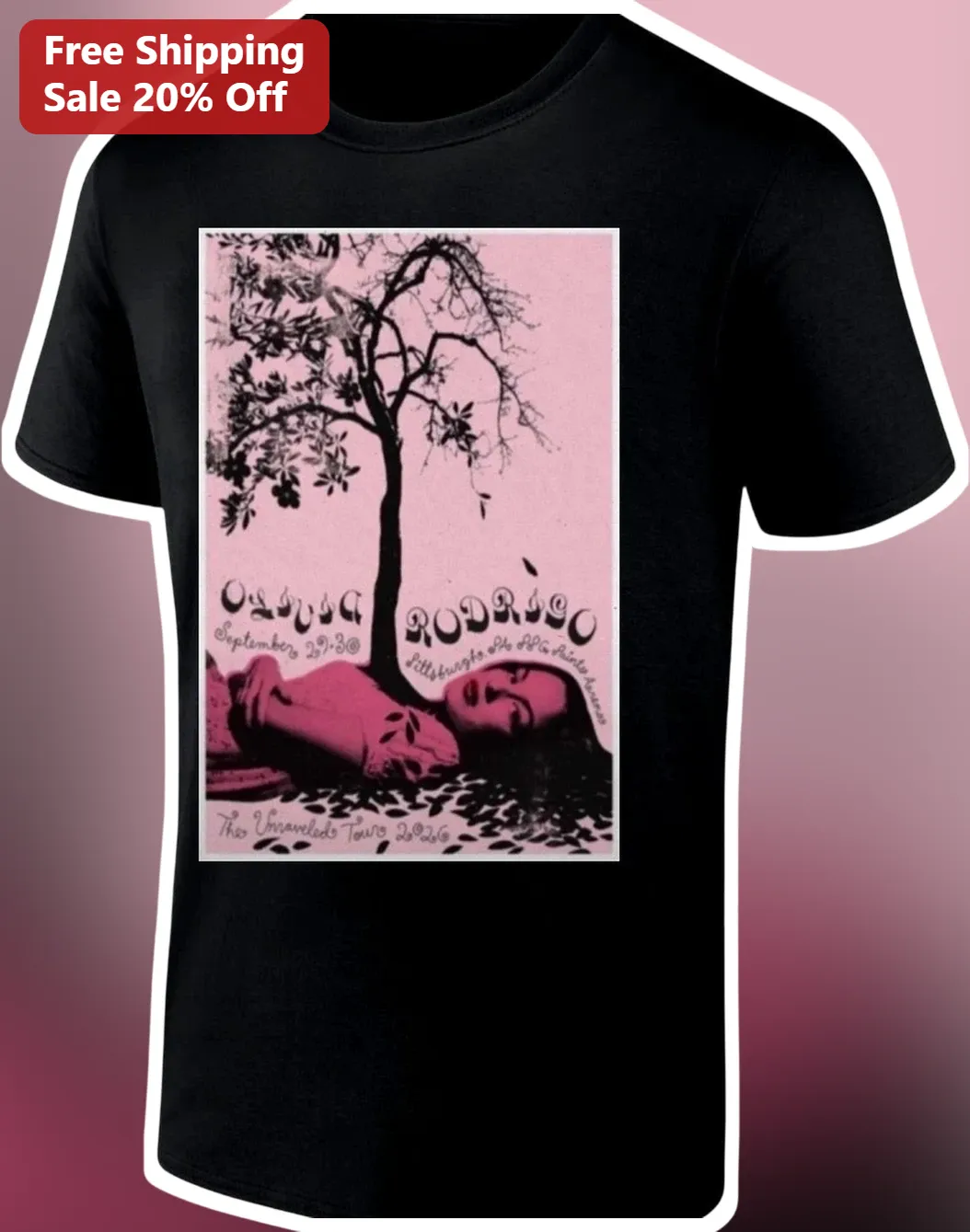 Olivia Rodrigo The Unveiled Tour 2026 Graphic Tee Pop Star Concert Merch Gift
