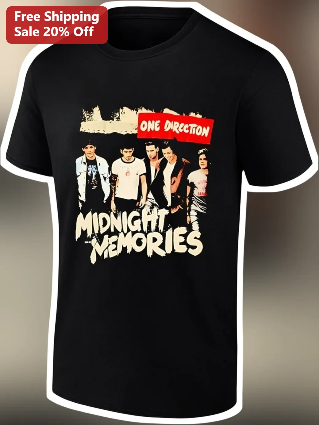 One Direction Midnight Memories Vintage Band Merch Tee for Fans