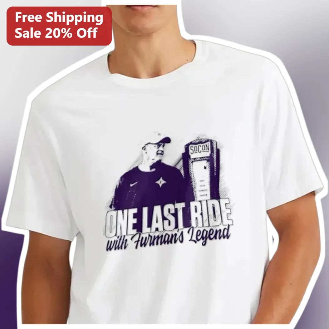 One Last Ride With Furman's Legend Graphic Tee College Baseball Retirement Shirt