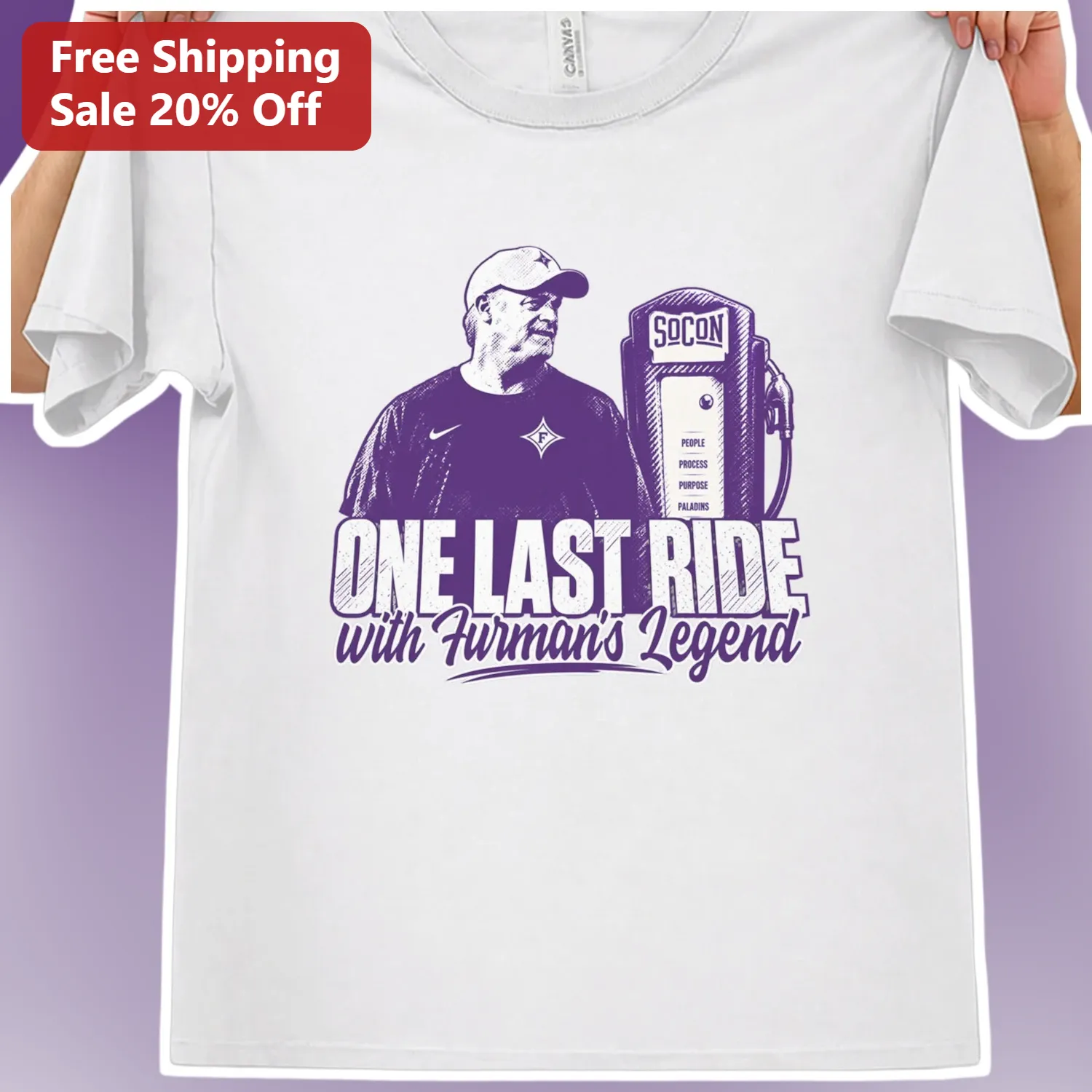 One Last Ride With Furman's Legend Vintage Collegiate Graphic Tee