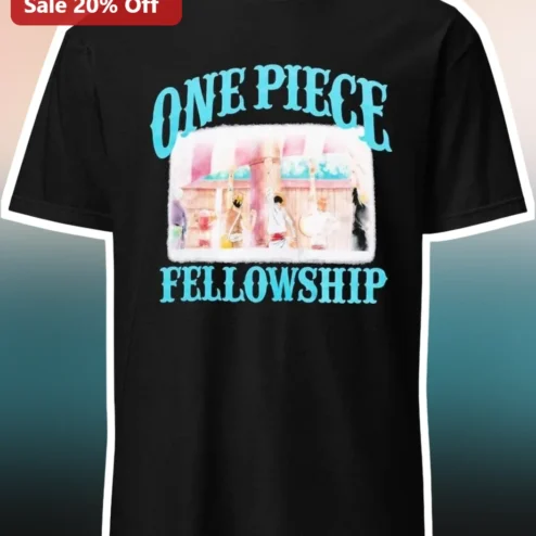 One Piece Fellowship Graphic Tee Vintage Anime Straw Hat Crew Shirt
