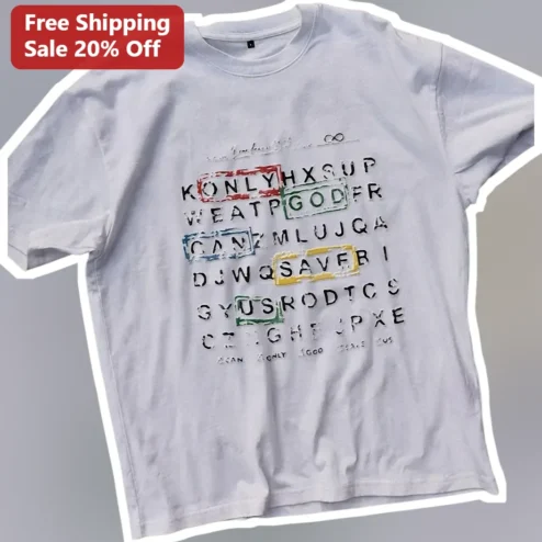 Only God Can Save Us Christian Word Search Graphic Tee Faith Based Apparel Gift