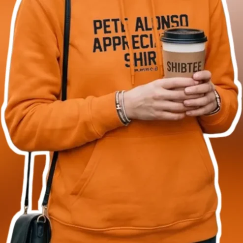 Orange Hoodie Baseball Fan Appreciation Shirt Personalized Gift for Men Women