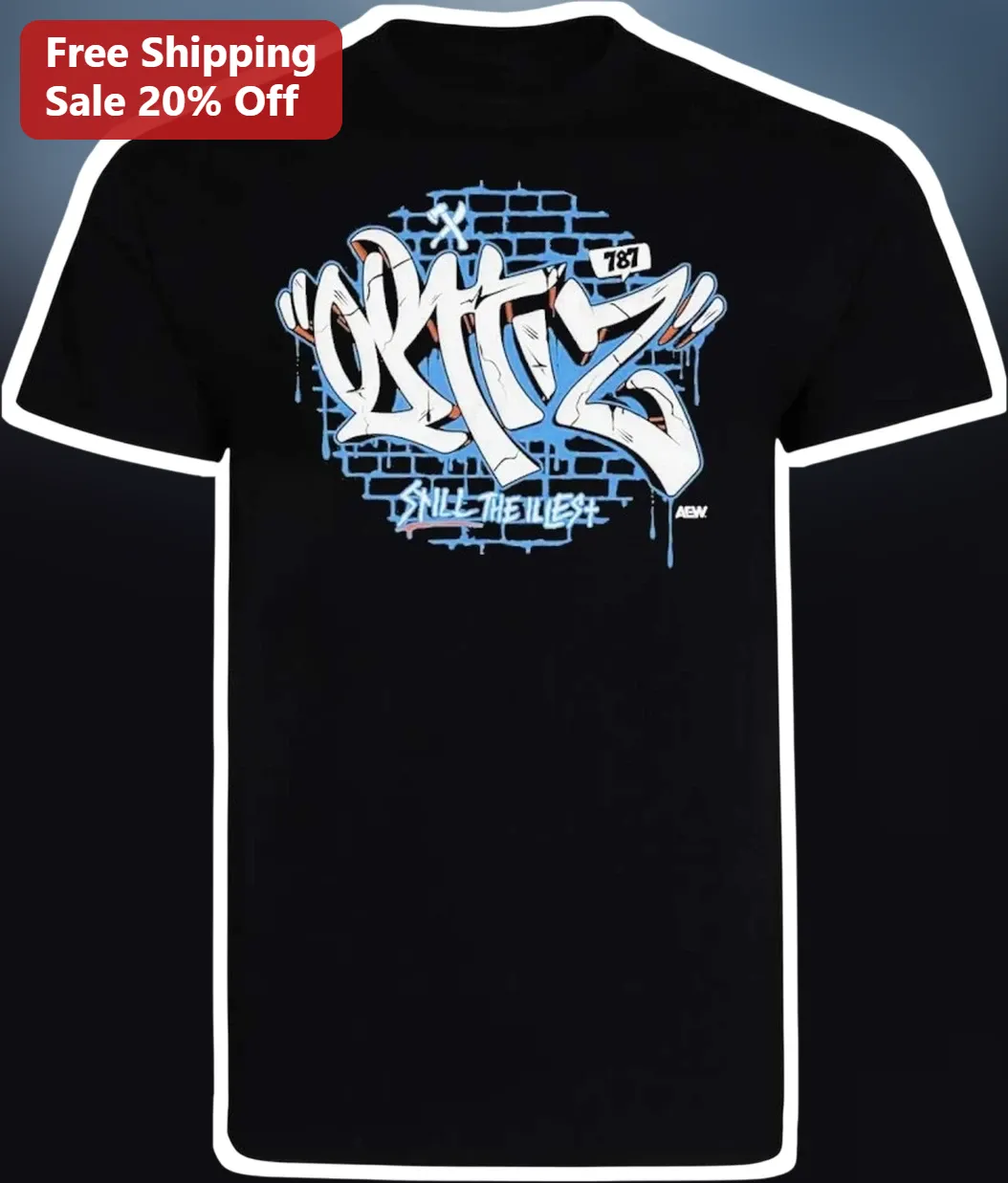 Orbitz Smile The Wild Graffiti Bubble Letter Tee Streetwear Urban Graphic Shirt