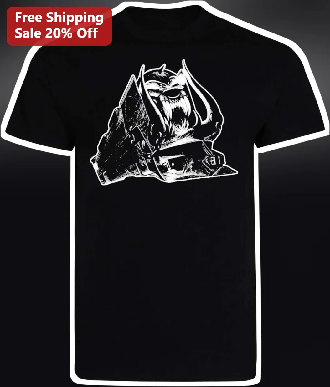 Orc Warrior Helmet Graphic Tee Dark Fantasy Gaming Apparel for Men Women