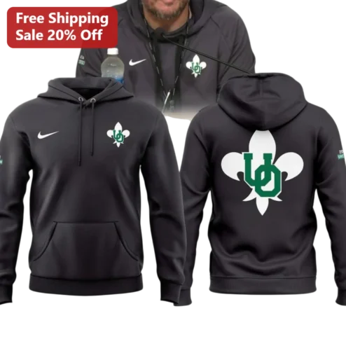 Oregon Ducks Fleur-de-lis Logo Hoodie Vintage UO Football Fan Apparel