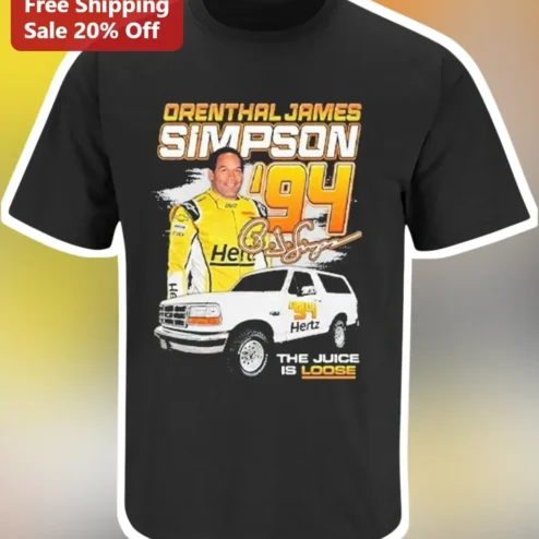 Orenthal James Simpson The Juice Is Loose Vintage Racing Tee