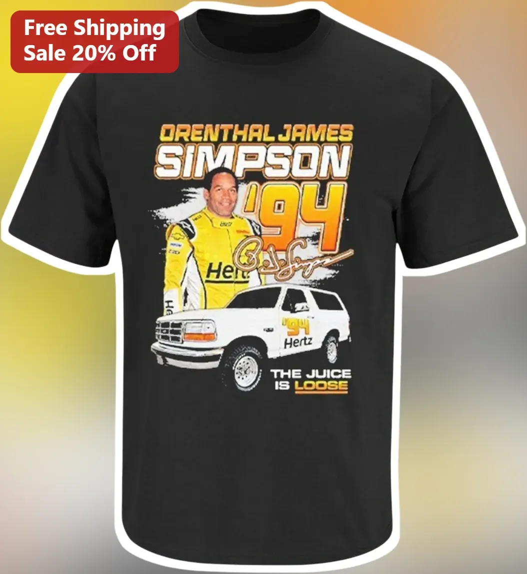 Orenthal James Simpson The Juice Is Loose Vintage Racing Tee