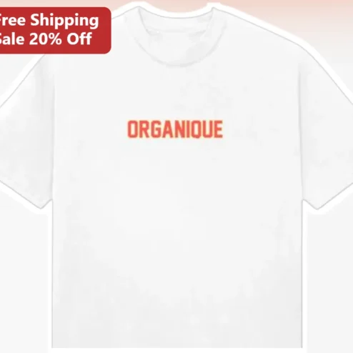 ORGANIQUE Tee Minimalist French Typography Graphic T-Shirt for Eco-Conscious Shoppers