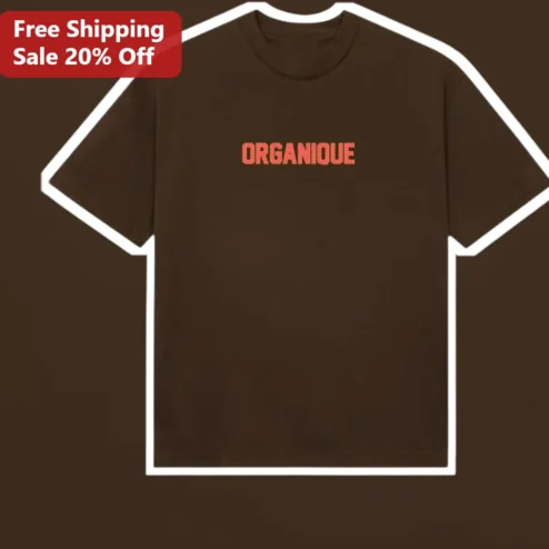 ORGANIQUE Tee Minimalist Typography Streetwear Graphic T-Shirt for Men Women Unisex
