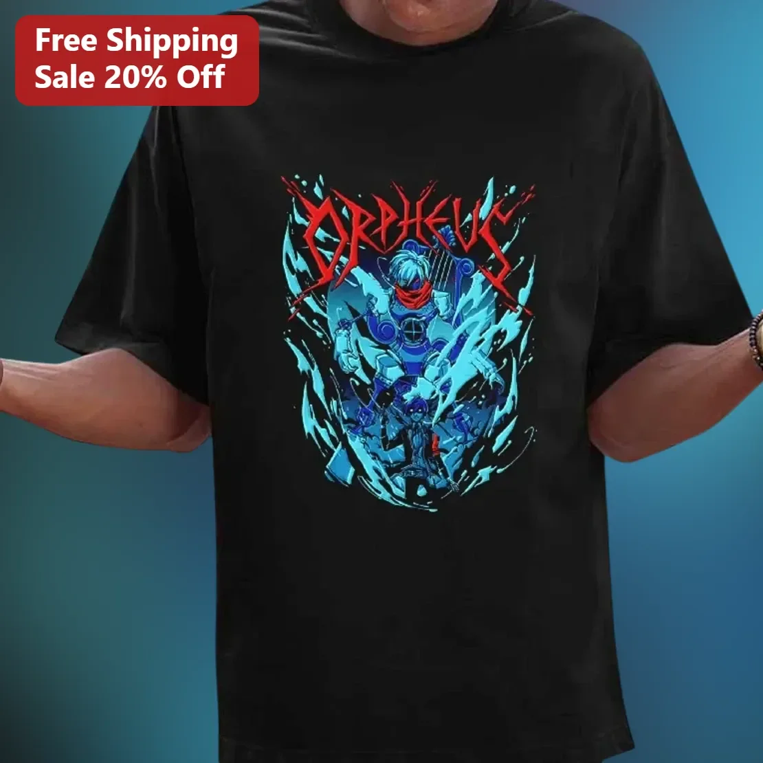 ORPHEUS Tee Anime Mythology Heavy Metal Style Graphic T-Shirt for Men Women