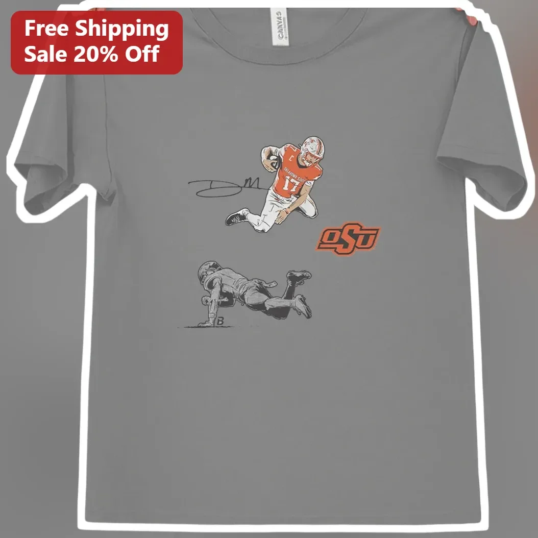 OSU Barry Sanders Signature Vintage Football Player Graphic Tee