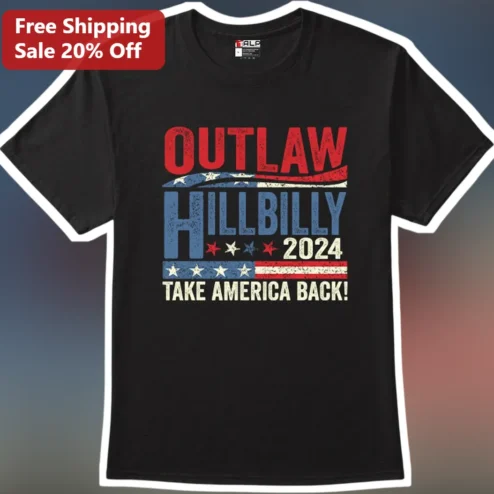 Outlaw Hillbilly Take America Back Patriotic Graphic Tee
