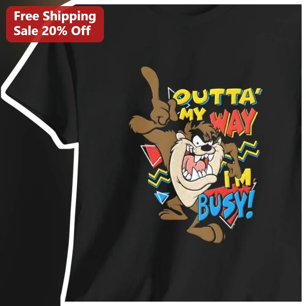 Outta' My Way I'M BUSY! Tasmanian Devil Graphic Tee