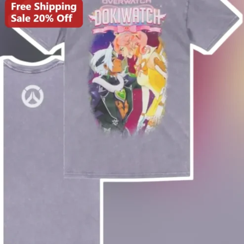 Overwatch Dokiwatch Reaper Mercy Anime Tee