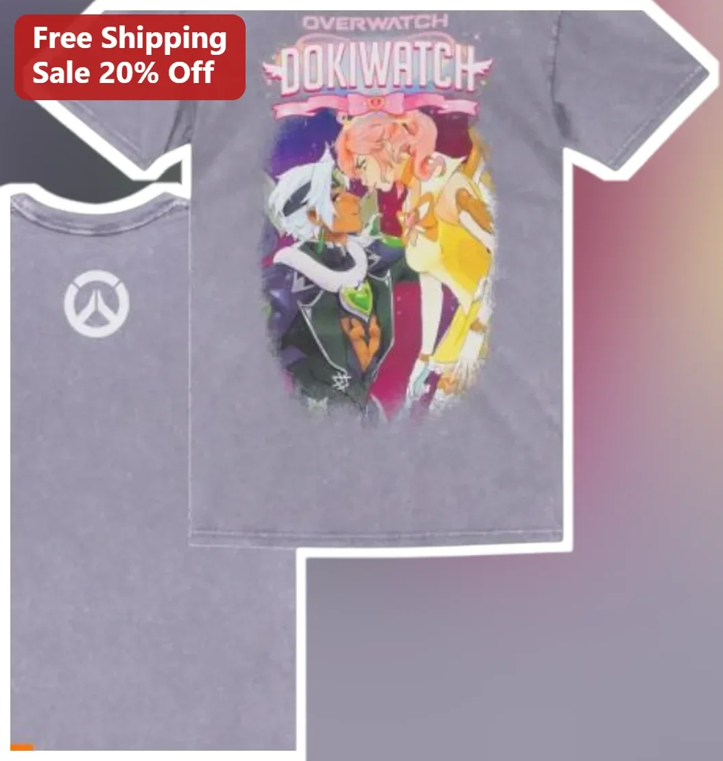 Overwatch Dokiwatch Reaper Mercy Anime Tee