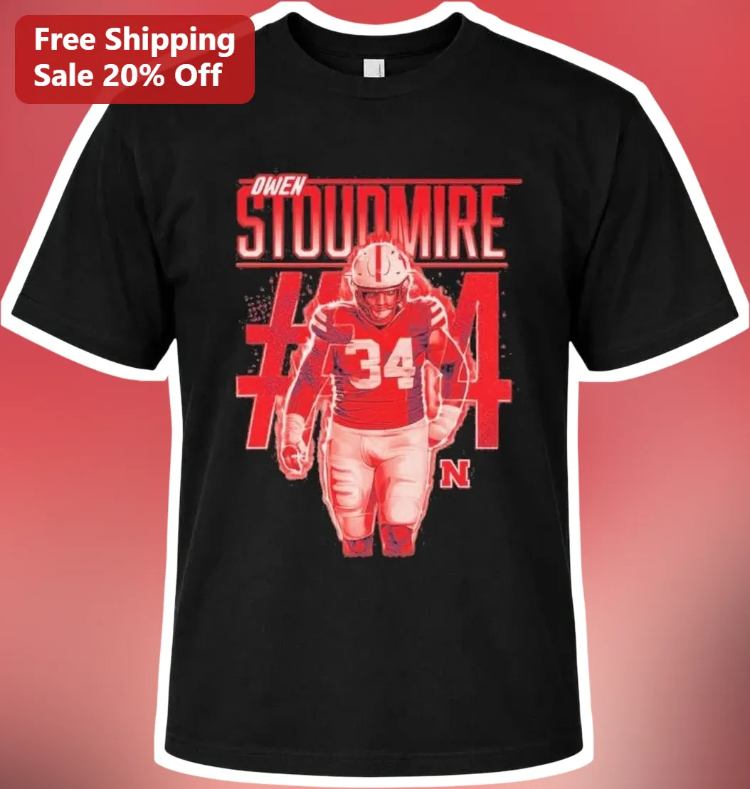 Owen Stodmire #34 Nebraska Cornhuskers Football Player Graphic Tee
