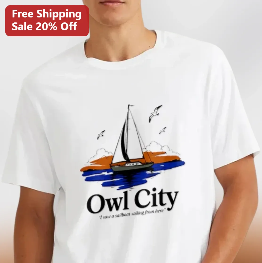 Owl City I Saw A Sailboat Sailing From Here Tee, Adam Young Indie Pop Lyric Shirt Gift For Fans
