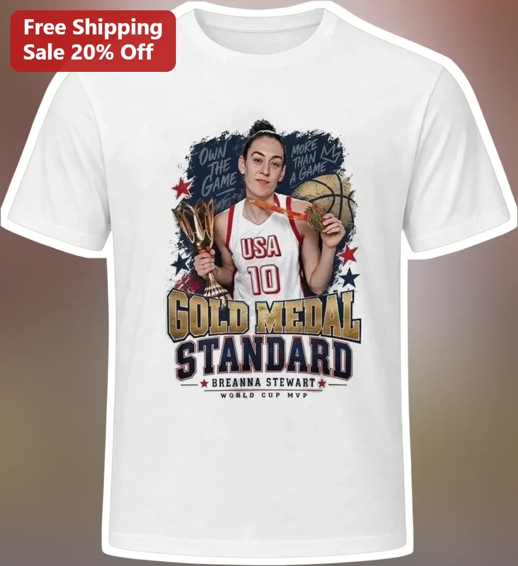 Own The Game More Than A Game Gold Medal Standard Breanna Stewart USA Basketball Tee