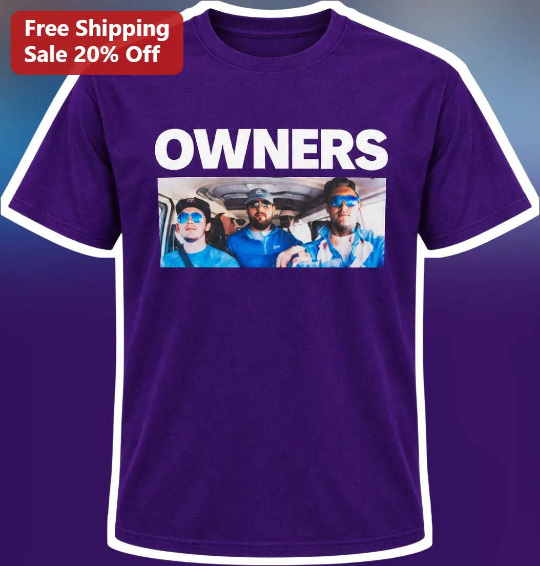 Owners Club Streetwear Graphic Tee Bold Typography Purple Shirt