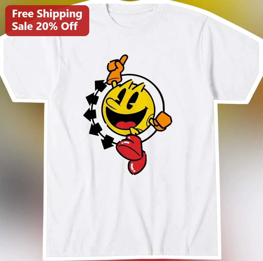 Pac-Man Retro Arcade Character Graphic Tee for Men Women Kids
