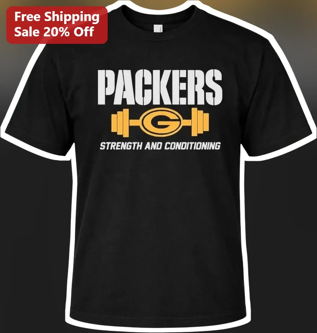 Packers Strength and Conditioning Tee Green Bay Football Gym Workout Shirt Gift