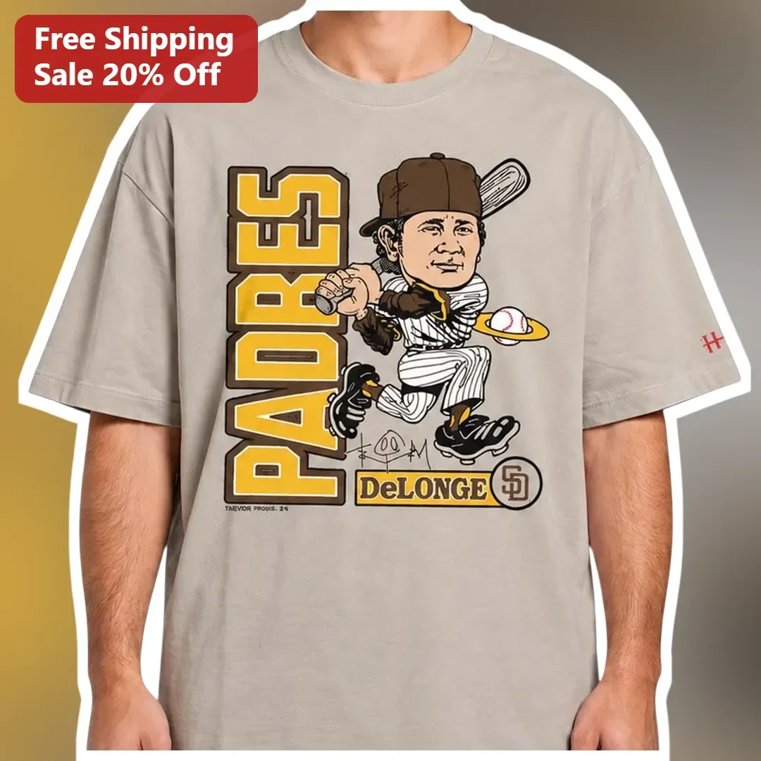 Padres DeLonge Tee San Diego Padres Fan Gift Baseball Caricature Shirt