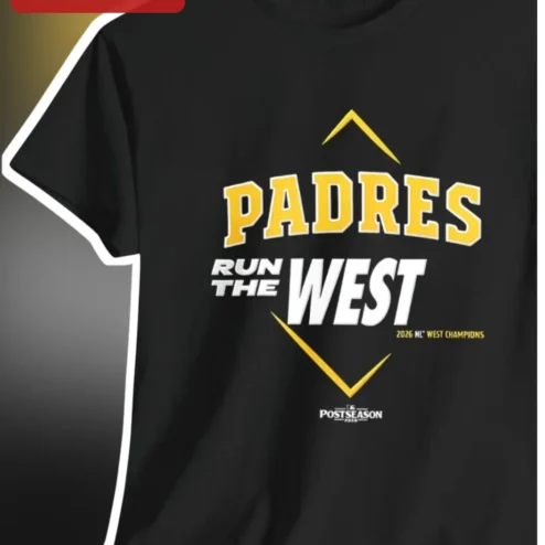 Padres Run The West 2026 NL West Champions Tee San Diego Baseball Fan Gear