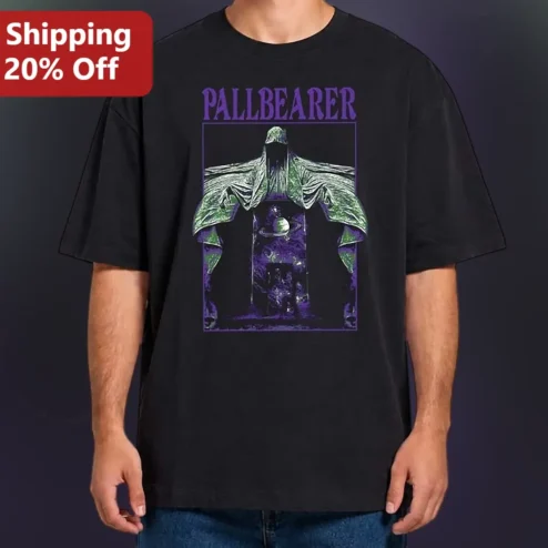 Pallbearer Doom Metal Band Graphic Tee Black Cosmic Reaper Shirt