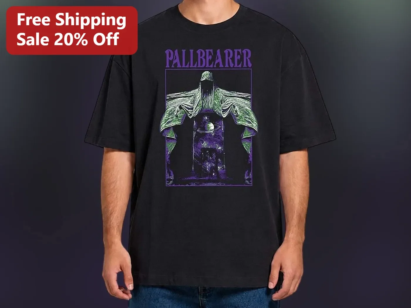 Pallbearer Doom Metal Band Graphic Tee Cosmic Horror Occult Art Shirt