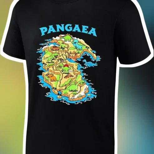 Pangaea Supercontinent Dinosaur Map Tee