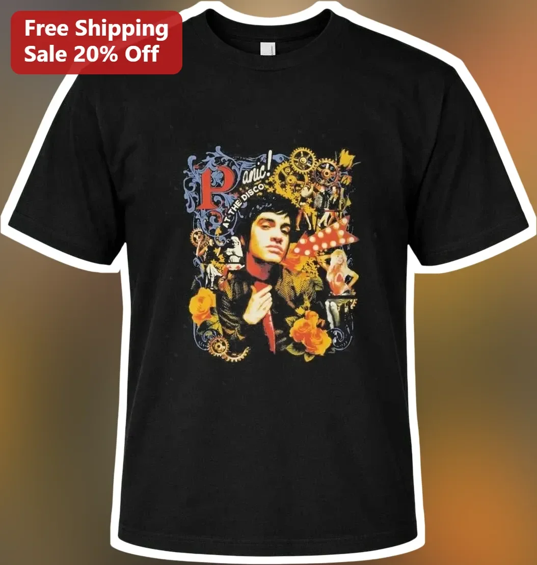 Panic! At The Disco Tee Brendon Urie Vintage Collage Graphic Shirt for Fans