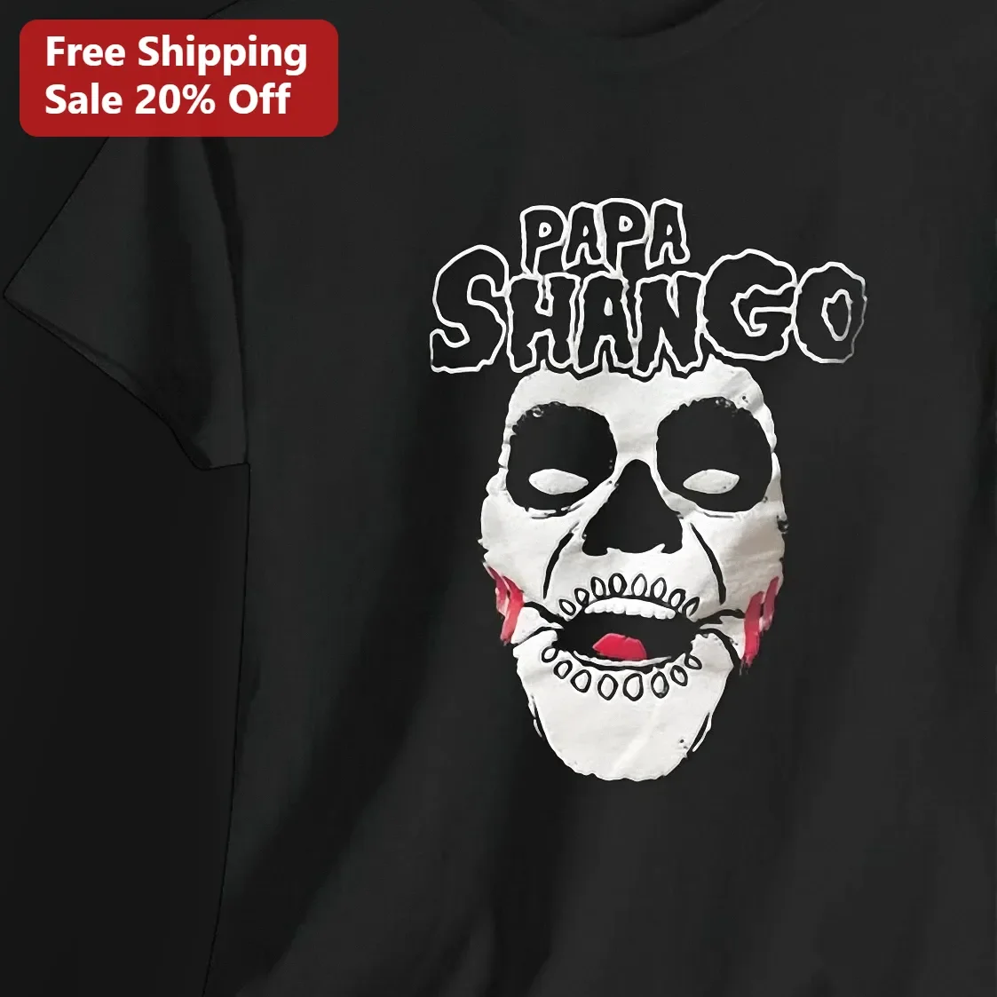 Papa Shango Graphic Tee Horror Sugar Skull Gothic Apparel