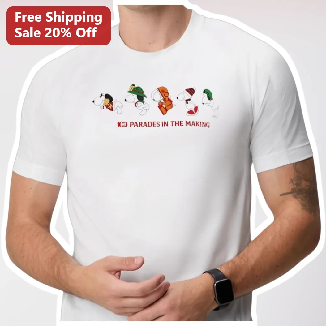 Parades in the Making Snoopy Peanuts Graphic Tee for Women Men Holiday Parade Gift