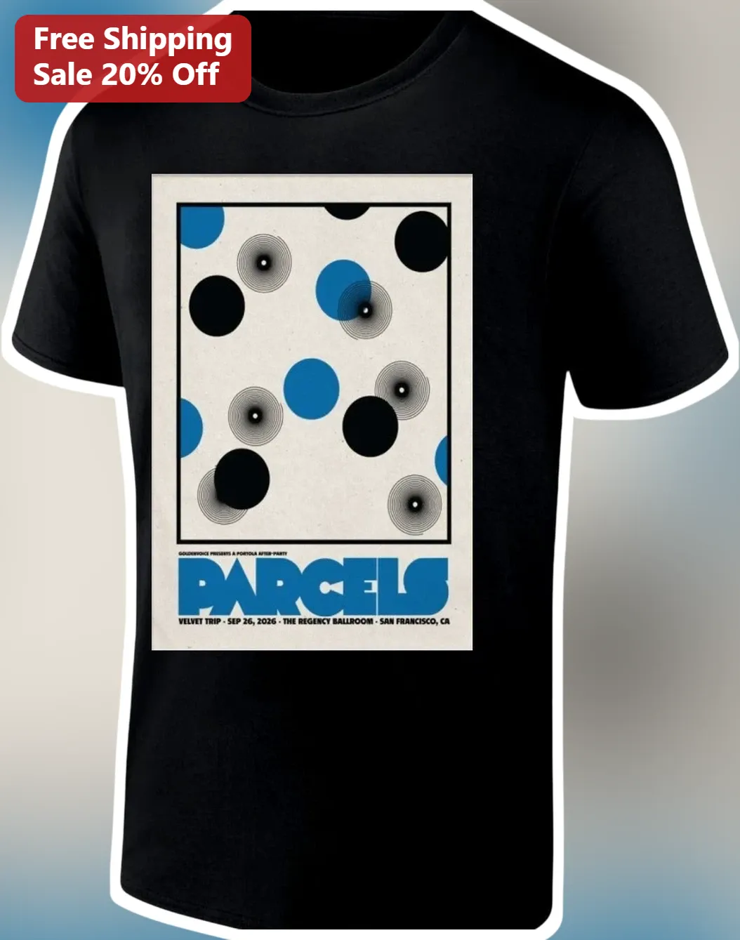 Parcels Tee Retro Concert Poster Graphic T-Shirt Indie Band Merch