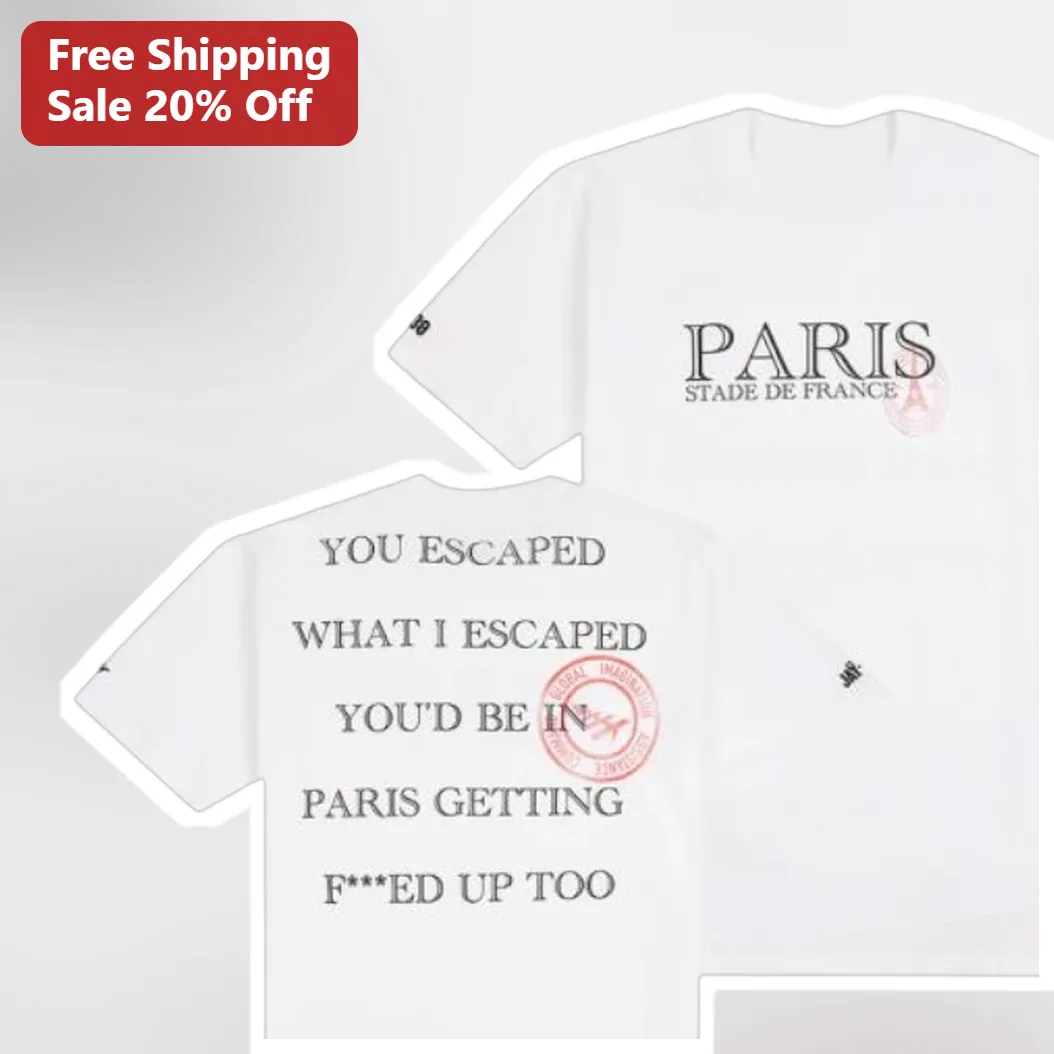 Paris Stade De France Travel Slogan Tee Edgy Streetwear Graphic Shirt