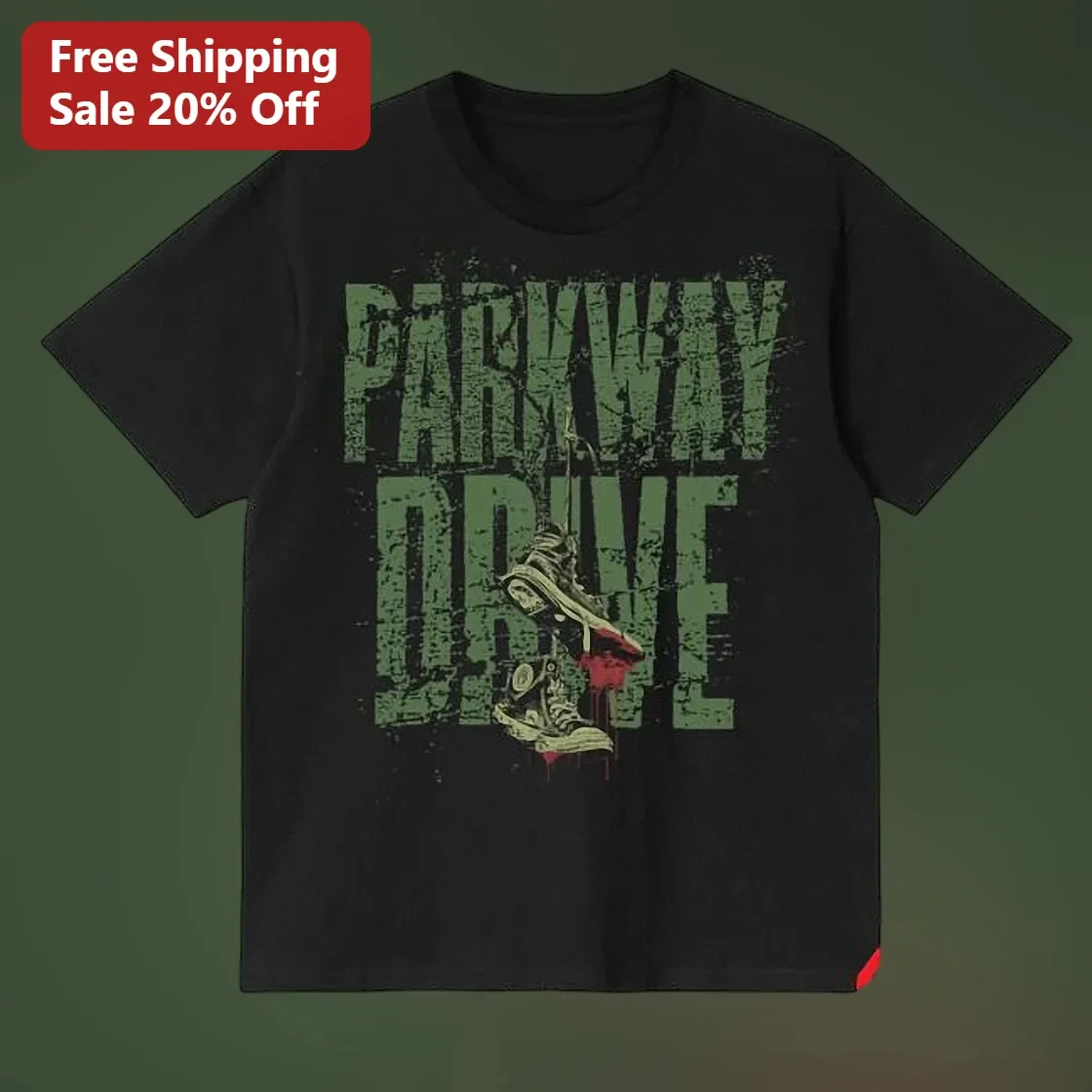 Parkway Drive Distressed Sneakers Graphic Tee Metalcore Band Merch Shirt