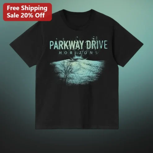 Parkway Drive Horizons Tee Black Metalcore Band Graphic Shirt