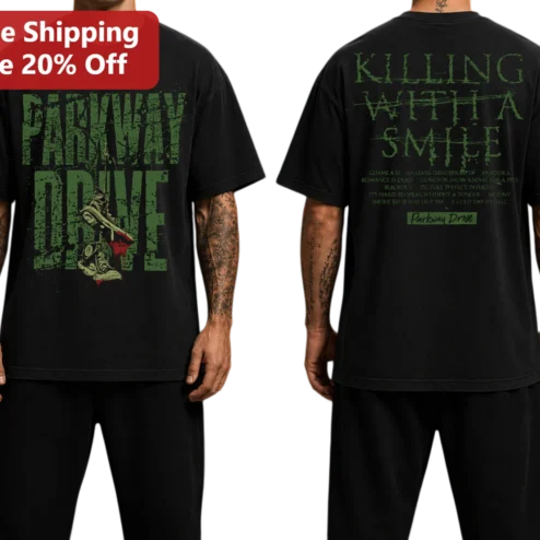 Parkway Drive Killing With A Smile Graphic Tee Metalcore Band Merch