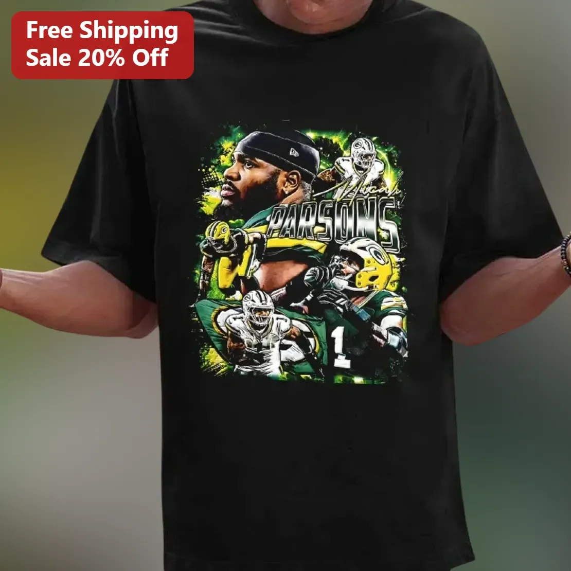 PARSONS Micah Parsons NFL Football Player Signature Graphic Tee