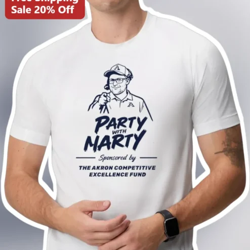 Party with Marty Akron Competitive Excellence Fund Graphic Tee