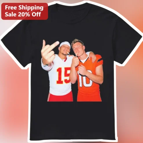 Patrick Mahomes Justin Herbert NFL Quarterback Graphic Tee for Football Fans