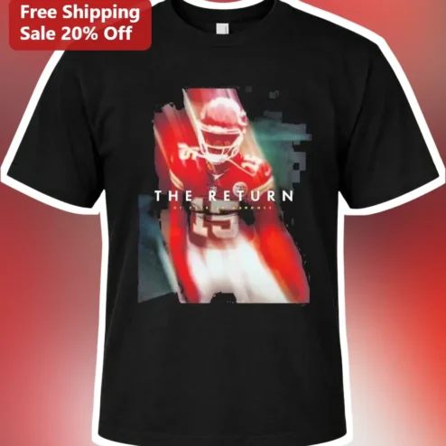 Patrick Mahomes The Return Glitch Art Graphic Tee Kansas City Chiefs NFL Fan Apparel
