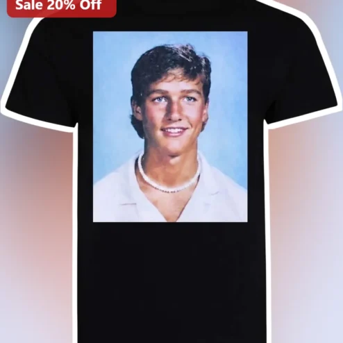 Patrick Swayze Vintage Yearbook Portrait Graphic Tee Retro Actor Gift