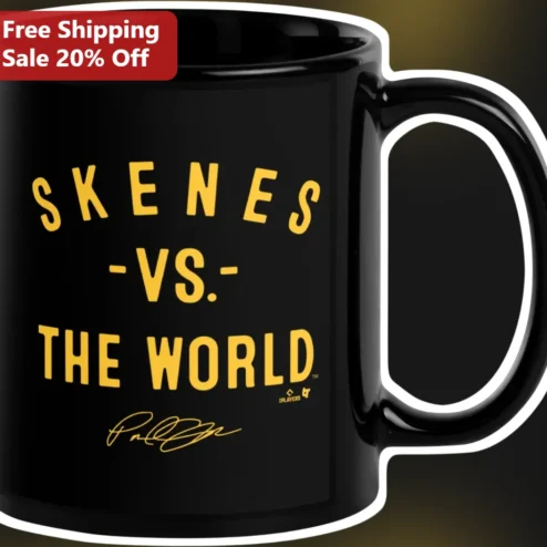 Paul Skenes Vs The World Mug Signature Black Ceramic Coffee Cup Gift for Baseball Fans
