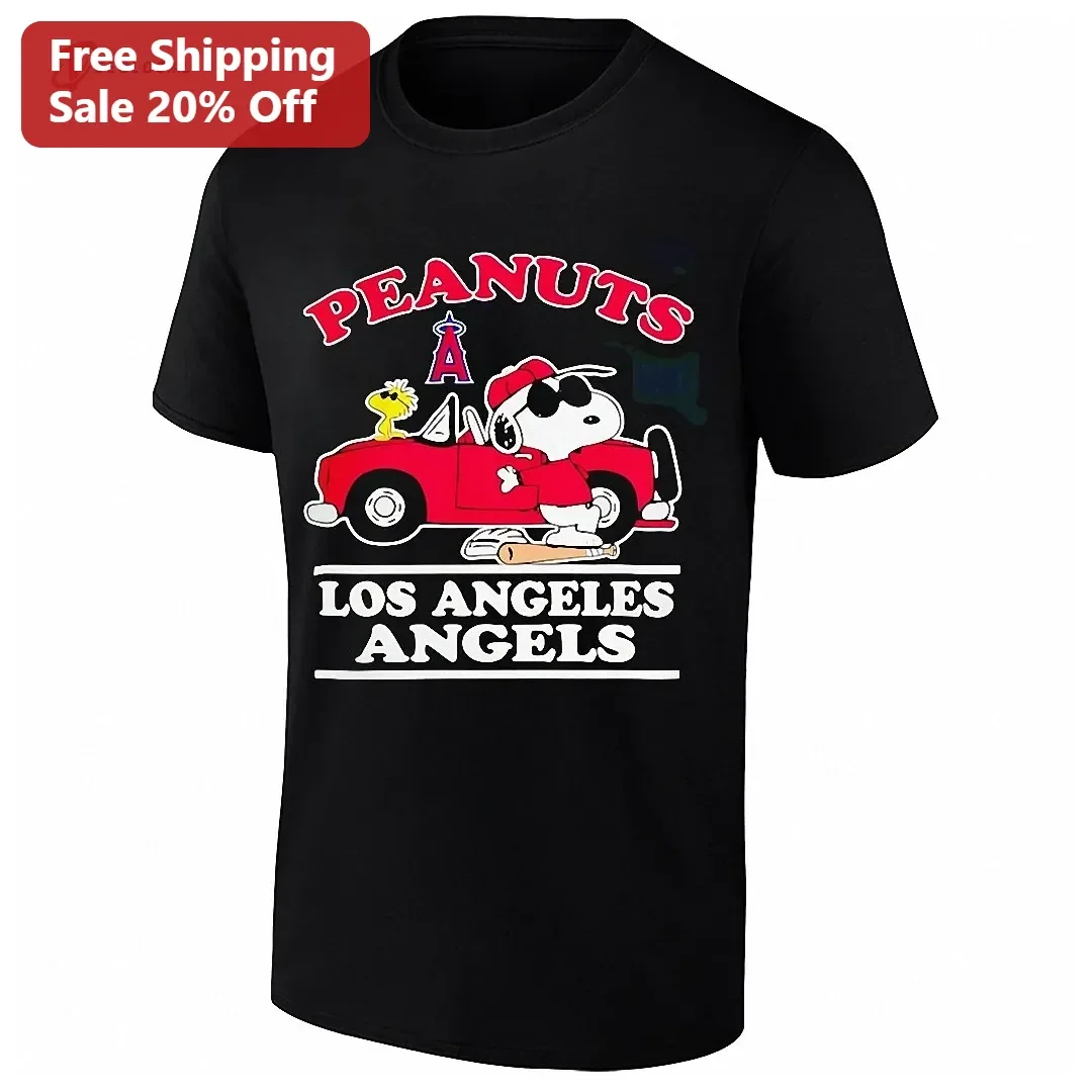 Peanuts Los Angeles Angels Snoopy Baseball Tee