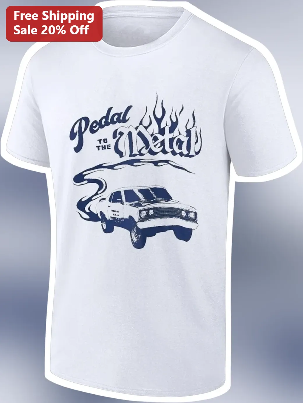 Pedal to the Metal Vintage Muscle Car Graphic Tee for Men Women Racing Fans Gift