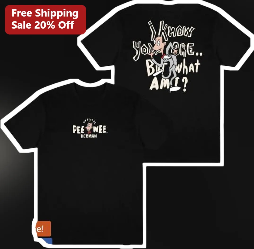 Pee-Wee Herman Tee I Know You Are But What Am I Quote Retro Pop Culture Graphic Shirt