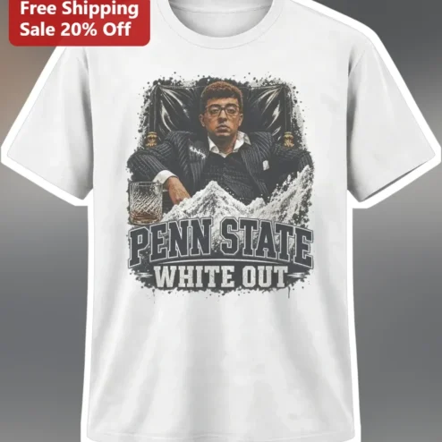 Penn State White Out Trey Burke Scarface Parody Graphic Tee Nittany Lions Game Day Shirt